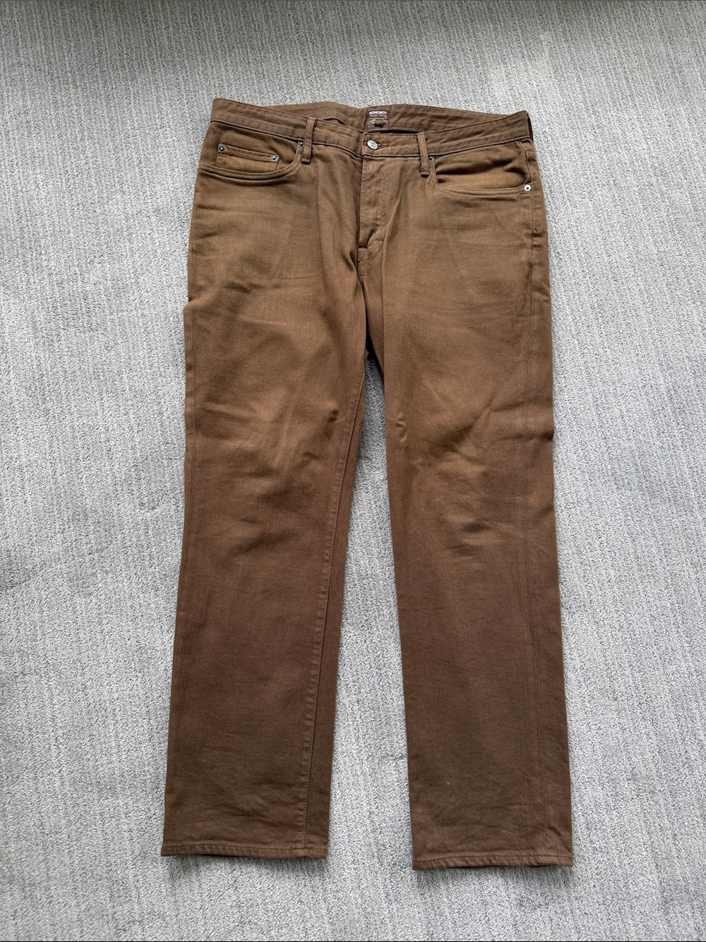 Men's Bonobos Brown Straight-Leg Jeans
